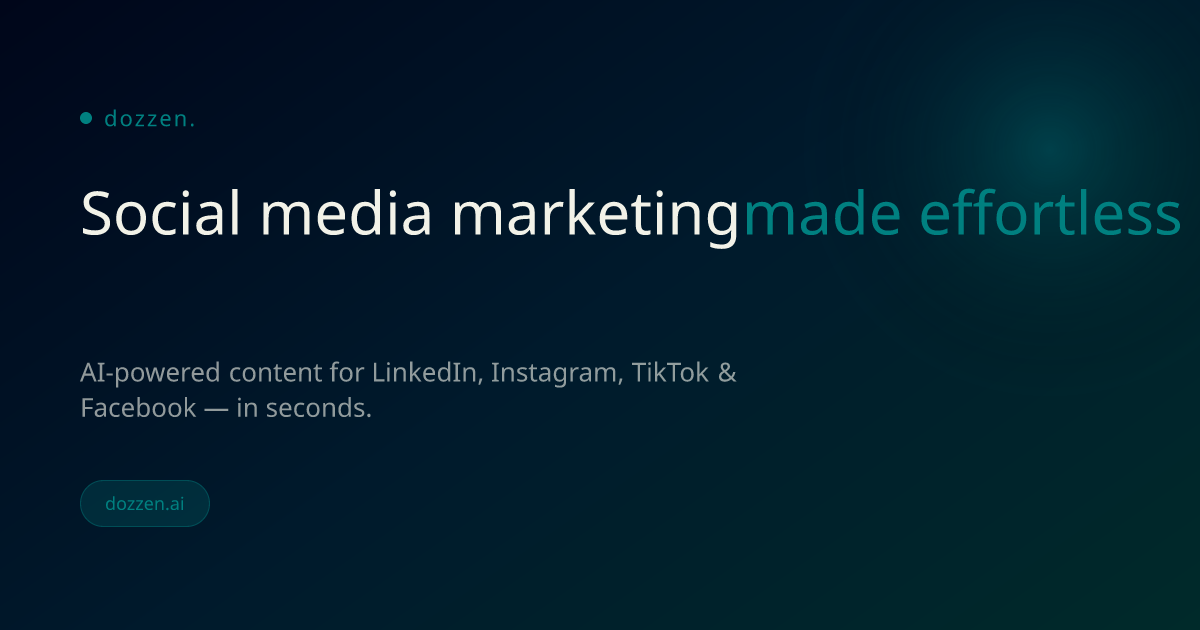 dozzen. — Social media marketing made effortless